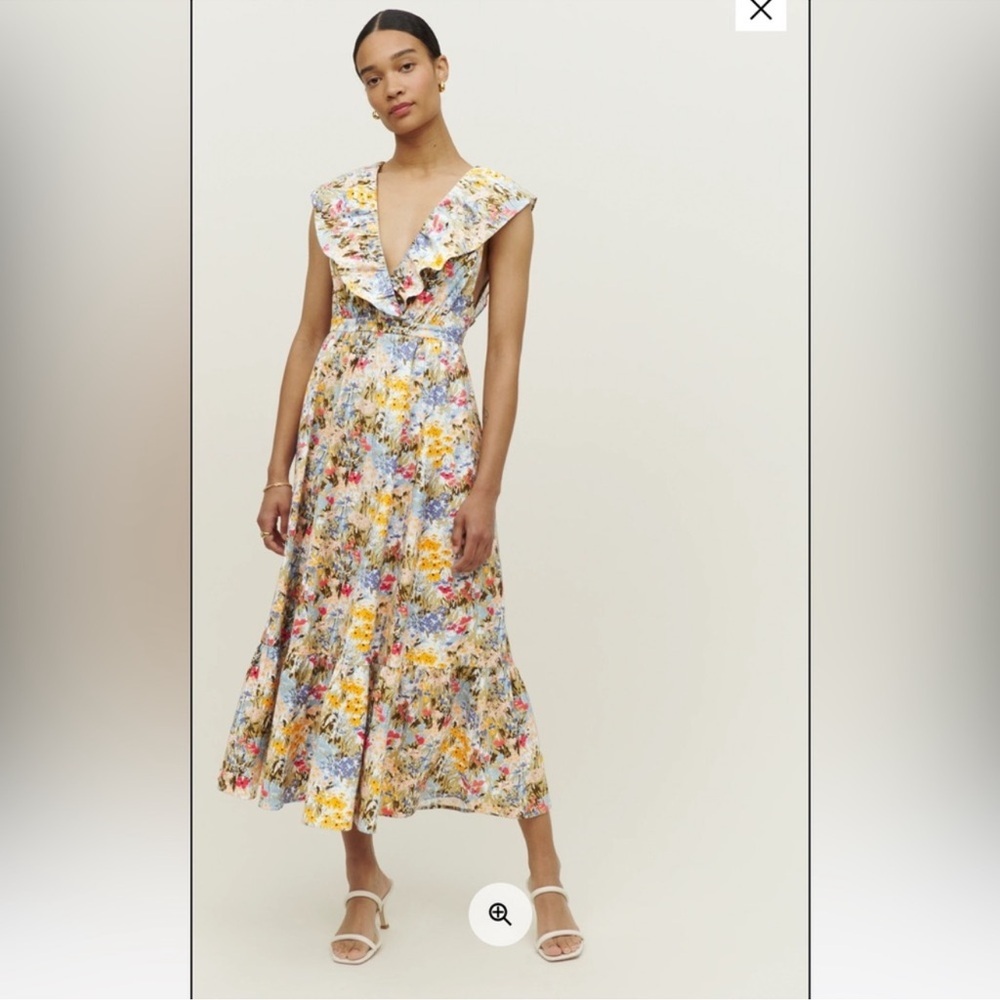 Reformation Reina Dress Countryside Print NWT 4